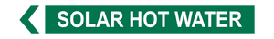 Solar Hot Water - Pipe Marker Sign