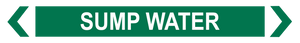 Sump Water - Pipe Marker Sign
