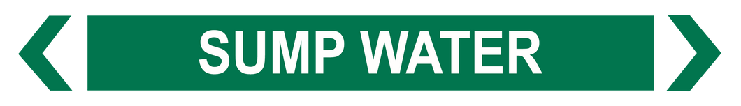 Sump Water - Pipe Marker Sign