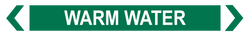 Warm Water - Pipe Marker Sign