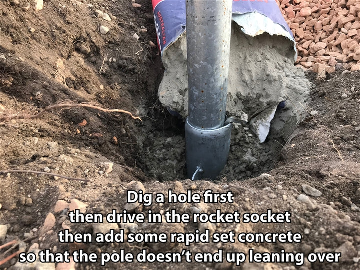 In-Ground Sleeve Sign Post Socket - For 60mm Dia Sign Post