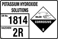 Potassium Hydroxide Solutions Signage
