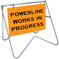 Powerline Works In Progress - Swing Stand & Sign