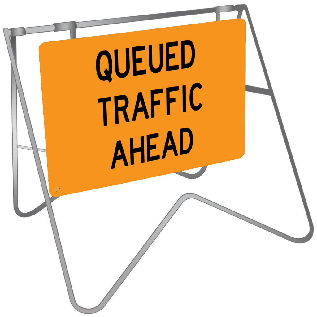 Queued Traffic Ahead - Swing Stand & Sign | K2K Signs Australia