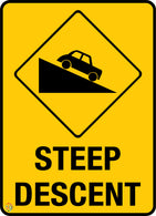 Steep Descent Sign