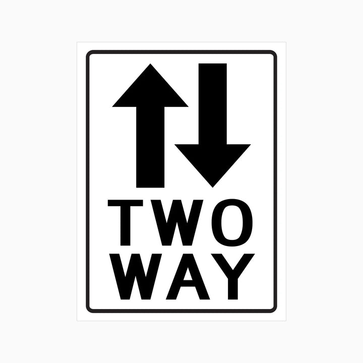 Two Way Traffic Arrows Sign