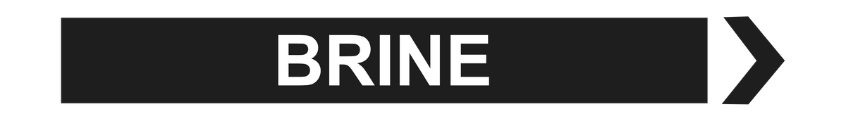 Brine - Pipe Marker Labels | AS 1345 Compliant | K2K Signs Australia