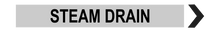 Load image into Gallery viewer, Right Arrow Steam Drain - Pipe Marker Labels