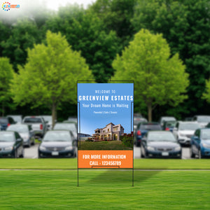 Heavy-Duty Custom Outdoor Lawn Sign with Holder