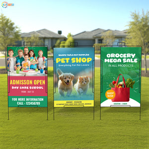 Heavy-Duty Custom Outdoor Lawn Sign with Holder