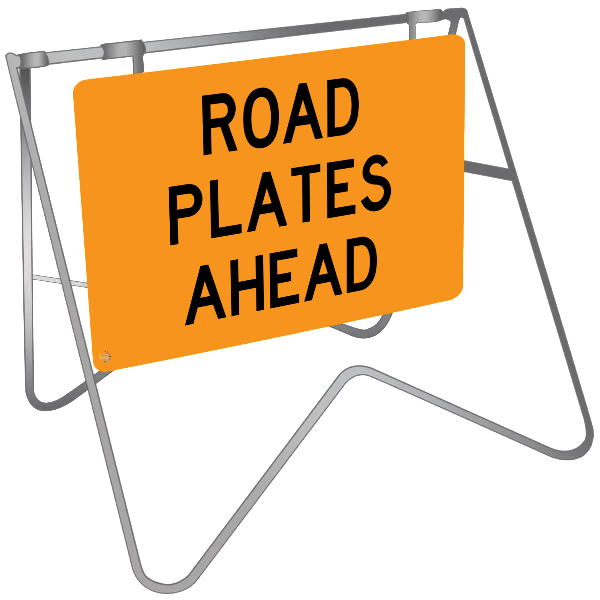 Road Plates Ahead - Swing Stand & Sign | K2K Signs Australia