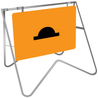 Road Speed Hump - Swing Stand & Sign