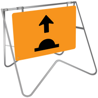 Road Speed Hump Ahead - Swing Stand & Sign