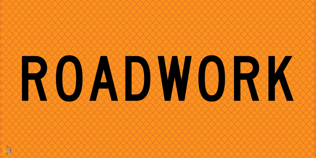 Road Work - Multi Message Temporary Road Traffic Sign