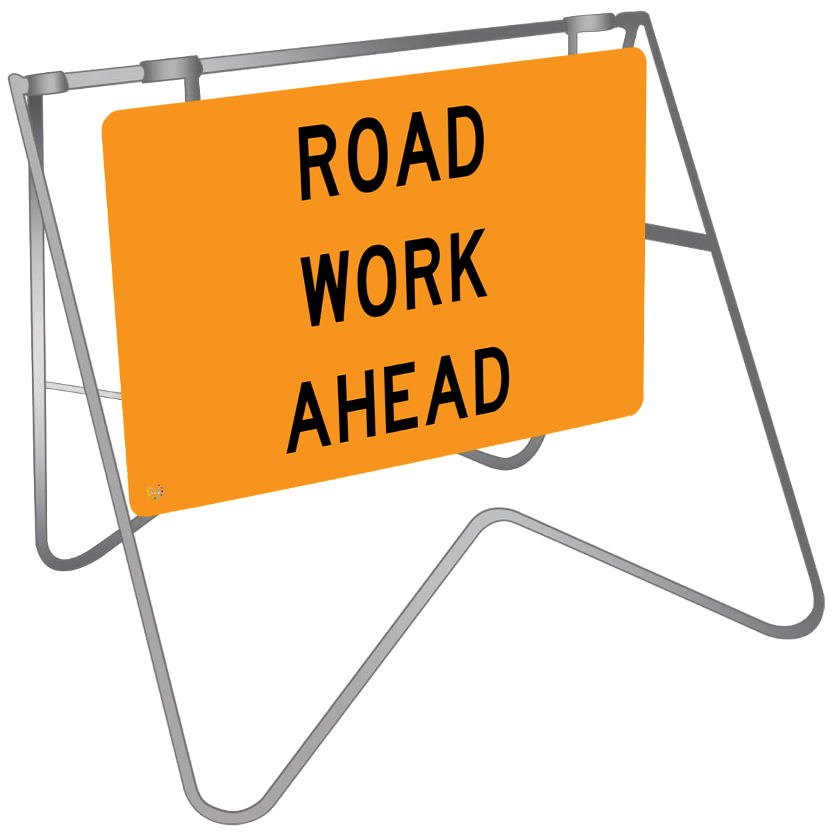 Work Sign Message Road Work Ahead - Swing Stand & Sign | K2K Signs Australia