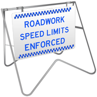 Roadwork Speed Limit Enforced - Swing Stand & Sign