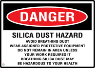 Danger Silica Dust Hazard