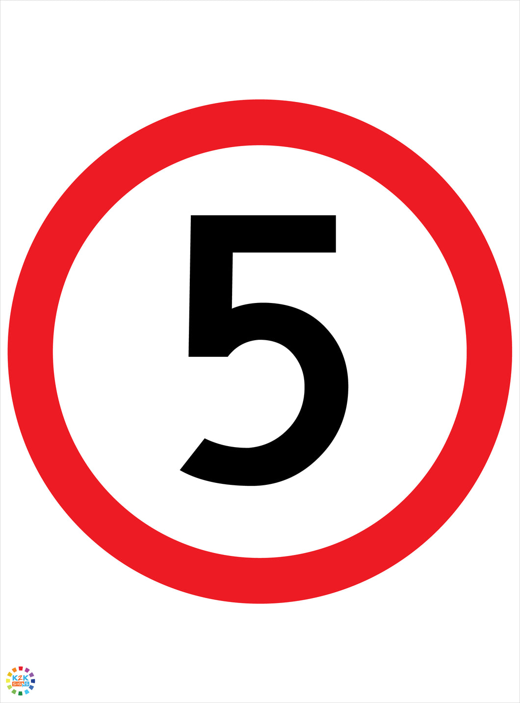 Speed Limit 5 Kph Sign