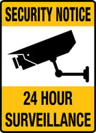 Security Notice - 24 Hour Surveillance Sign