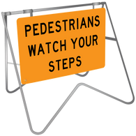 Swing Stand & Sign – Pedestrains Watch Your Step