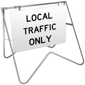Swing Stand & Sign – Local Traffic Only