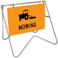 Swing Stand & Sign – Tractor Grass Mowing