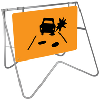 Swing Stand & Sign – Pot Holes Ahead