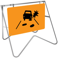 Pot Holes Ahead -Swing Stand & Sign