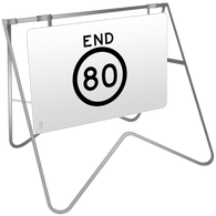 Swing Stand & Sign – End Speed 80km