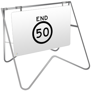 Swing Stand & Sign – End Speed 50km