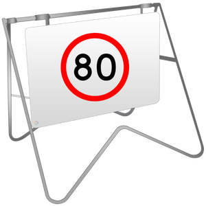 Swing Stand & Sign – 80KM Speed