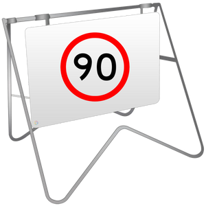 Swing Stand & Sign – 90KM Speed