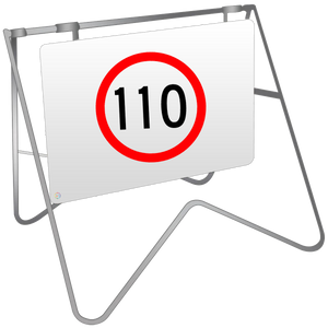 Swing Stand & Sign – 110KM Speed
