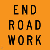 End Road Work Sign