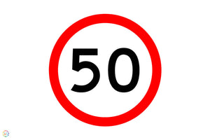 50KM Speed Sign