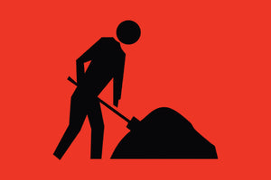 Symbolic Worker - Workman Ahead Sign