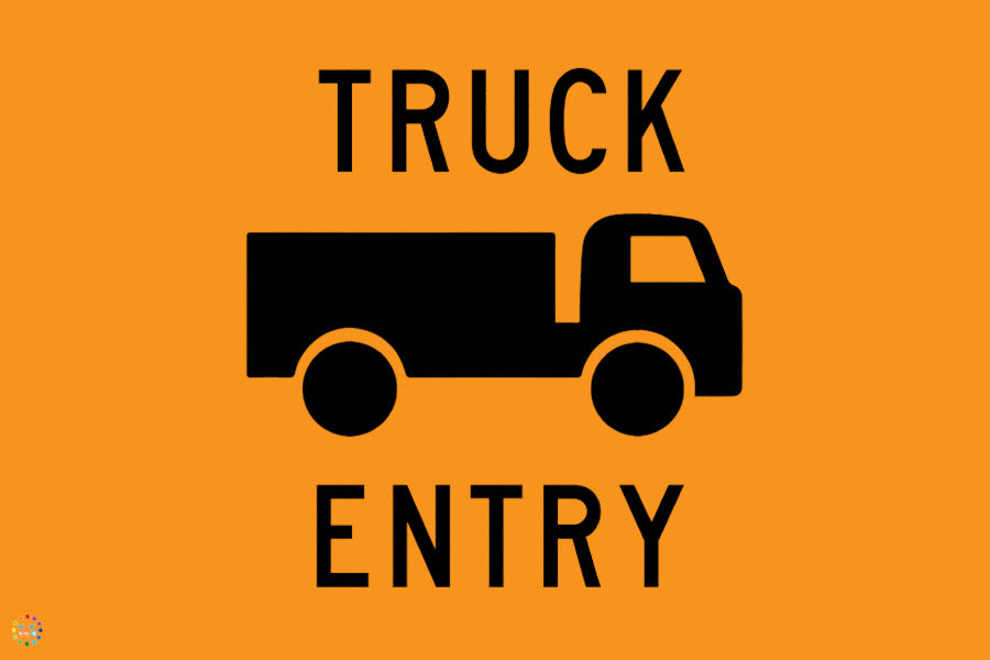 Lorry Entry Truck Entry Sign | K2K Signs Australia