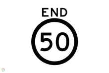 Load image into Gallery viewer, 50KM Speed Ahead Sign