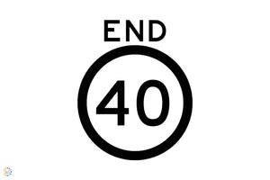 End Speed 40km Sign