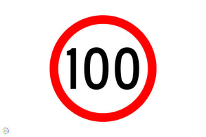 100KM Speed Sign