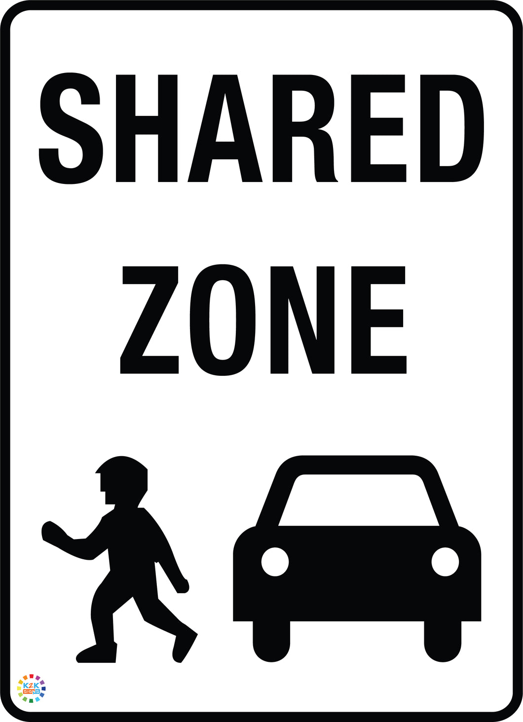 Shared Zone Vector File Shared Zone Sign | K2K Signs Australia