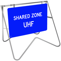 Shared Zone UHF - Swing Stand & Sign