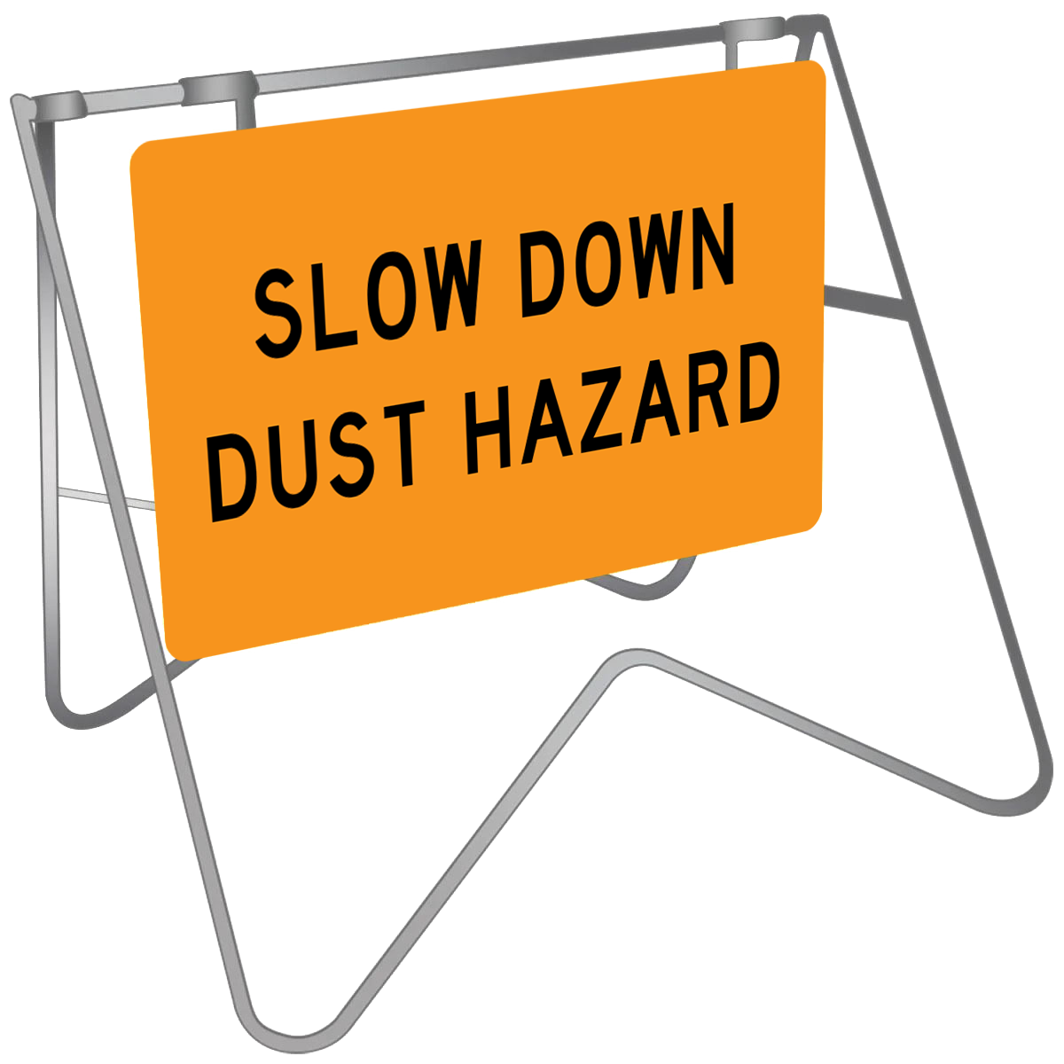Slow Down Dust Hazard - Swing Stand & Sign | K2K Signs Australia