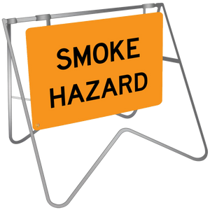 Smoke Hazard - Swing Stand & Sign