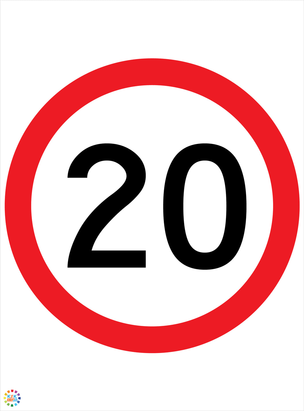 Kpdh Sign Speed Limit 20 Kph Signage | K2K Signs Australia