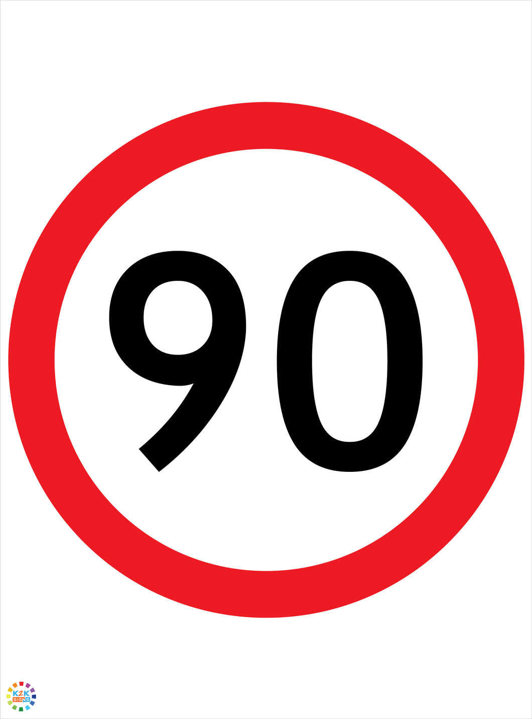 Speed Limit 90 Kph Signage | K2K Signs Australia
