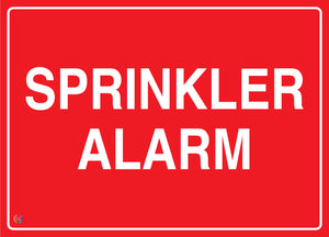 Sprinkler Alarm Sign