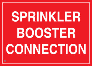 Sprinkler Booster Connection Sign