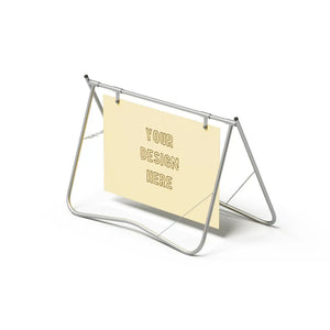 Swing Stand with Custom Text Sign Panel