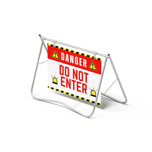 Custom Printed Roadwork Sign with Swing Stand | Portable Stand and Sign ...